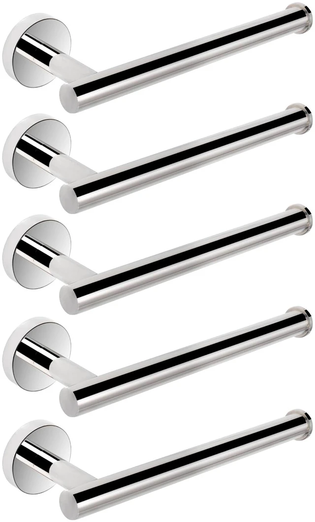 Main image of Hand Towel Holder/Towel Ring, Thicken Stainless Steel Hand Towel Bar for Bathroom, Rustproof Wall Mounted Towel Rack, Contemporary Style Bath Accessories, 9 Inch (5 Pack, Chrome Finish)