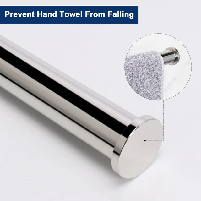 Alt view image 6 of 7 - Hand Towel Holder/Towel Ring, Thicken Stainless Steel Hand Towel Bar for Bathroom, Rustproof Wall Mounted Towel Rack, Contemporary Style Bath Accessories, 9 Inch (5 Pack, Chrome Finish)