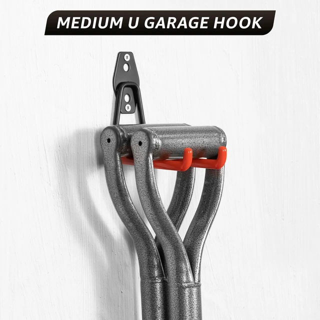 Alt view image 6 of 7 - Heavy Duty Garage Hooks for Storage & Hanging Items, 30-Pack for Hanging Bikes, Hoses, Ladders, Ropes, Garden Tools; for Garage, Warehouse, Yard, Shed