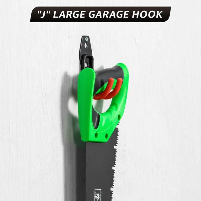Alt view image 7 of 7 - Heavy Duty Garage Hooks for Storage & Hanging Items, 30-Pack for Hanging Bikes, Hoses, Ladders, Ropes, Garden Tools; for Garage, Warehouse, Yard, Shed