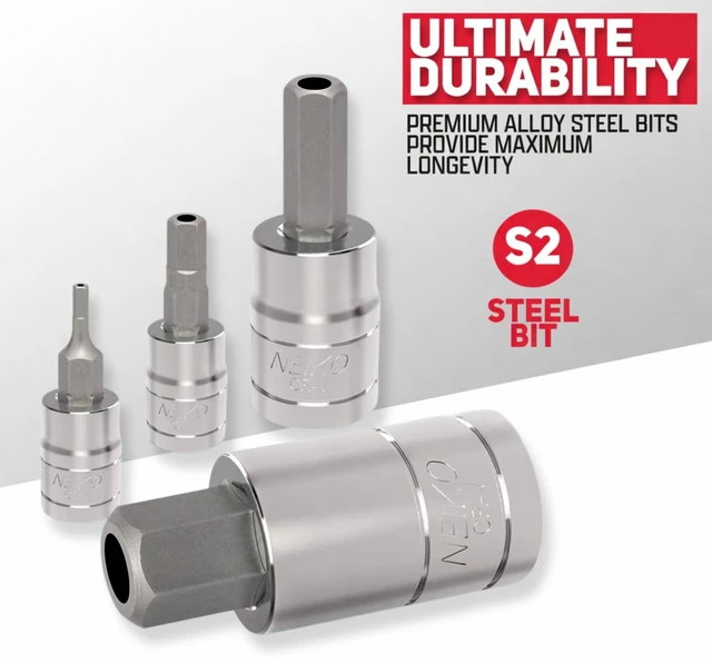Alt view image 3 of 6 - 01144A Tamper-Proof Hex Bit Socket Set, 26 Pieces | SAE (5/64-9/16) and Metric (2-14MM)