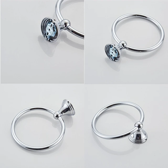 Alt view image 5 of 7 - Towel Ring for Bathroom, Chrome Hand Towel Holder 2 Pack, Bathroom Accessories and Towel Racks for Bathroom Wall Mount