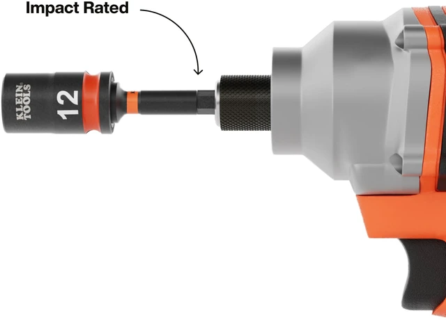 Alt view image 5 of 6 - 80206 Grab-And-Go Impact Socket Sets, SAE and Metric, 14-Piece Set with Sleeves, Carabiners, 3/8-Inch Drive, Color-Coded, 1/4-Inch to 9/16-Inch, 8 mm to 15 mm Sockets