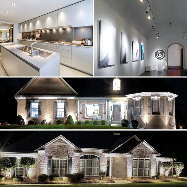 Alt view image 5 of 6 - 12 Pack MR16 LED Bulbs 5W GU5.3 12V Spotlight, 4000K Neutral White 50W Halogen Equivalent, Non-Dimmable, 45° Beam Angle, 450lm, Landscape, Recessed, Track Lighting, Low Voltage, Bi-Pin Base