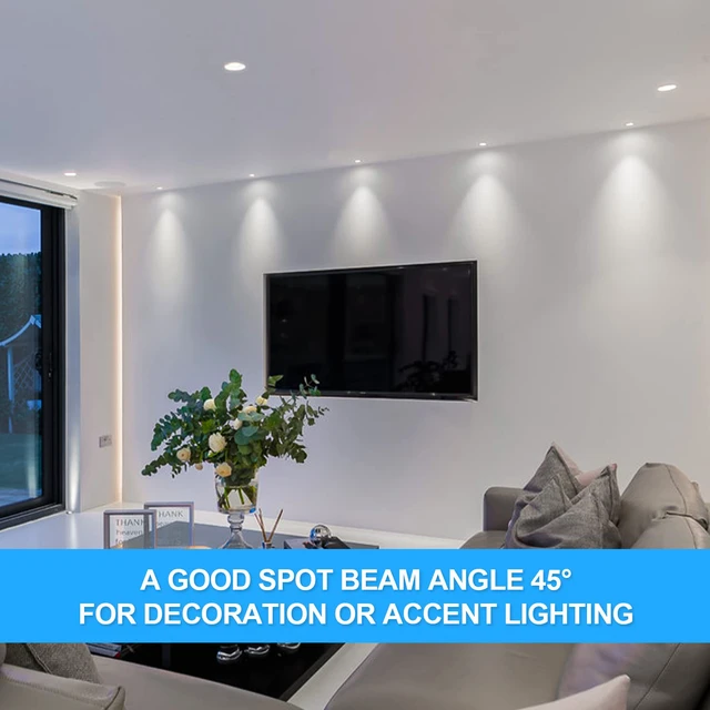 Alt view image 6 of 6 - 12 Pack MR16 LED Bulbs 5W GU5.3 12V Spotlight, 4000K Neutral White 50W Halogen Equivalent, Non-Dimmable, 45° Beam Angle, 450lm, Landscape, Recessed, Track Lighting, Low Voltage, Bi-Pin Base
