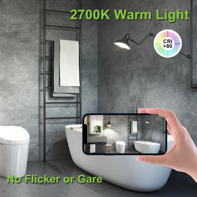 Alt view image 5 of 7 - A19 Clear Led Bulbs, E26 Dimmable Edison Bulbs, 5000K Daylight Led Light Bulb, Cool White Edison Bulb, 6w Filament Bulb for Light Fixture 6pack/12Pack