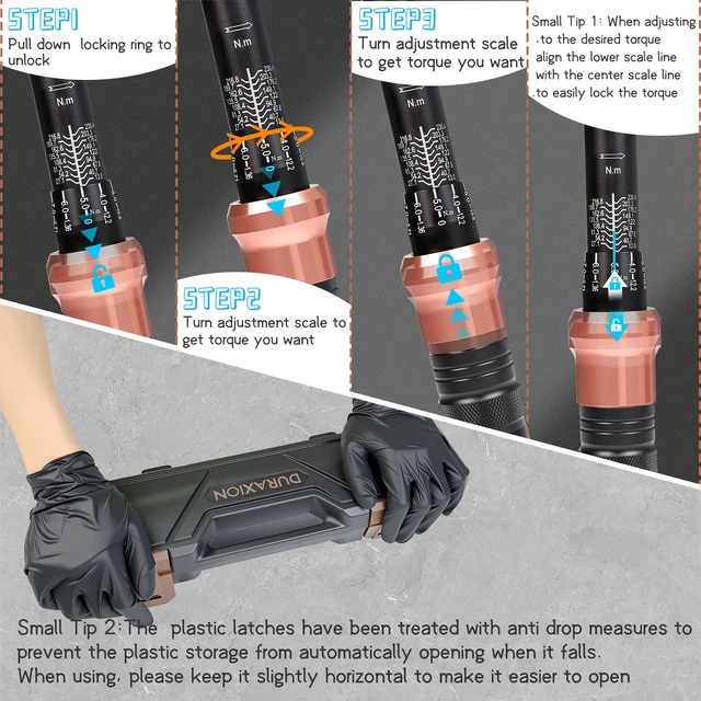 Alt view image 6 of 7 - Torque Wrench 1/2-Inch Drive Dual Range Scales 10-170 Ft-Lb/13.56-230.5Nm ±3% Precision, 72 tooth Dual-direction Torque Wrenches for Moto, Car, Truck Maintenance