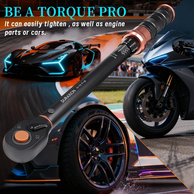 Alt view image 7 of 7 - Torque Wrench 1/2-Inch Drive Dual Range Scales 10-170 Ft-Lb/13.56-230.5Nm ±3% Precision, 72 tooth Dual-direction Torque Wrenches for Moto, Car, Truck Maintenance
