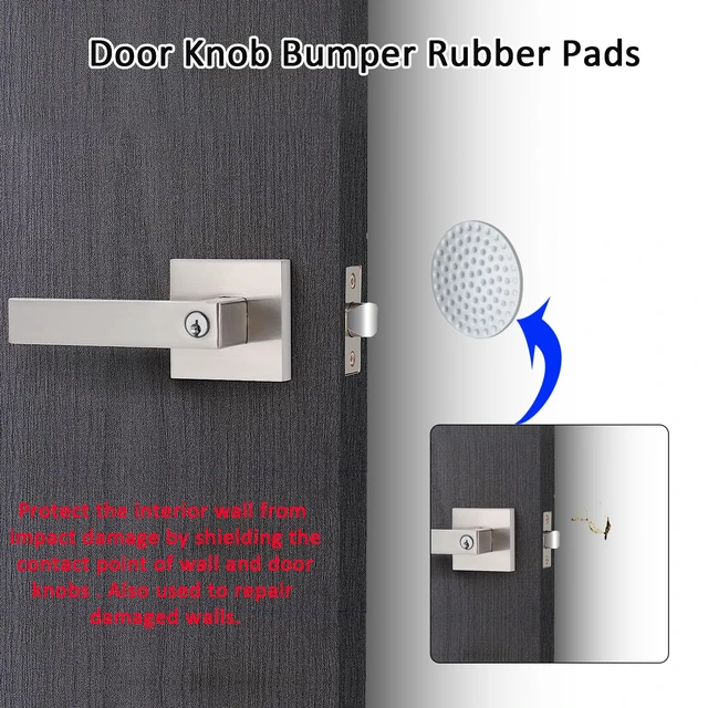 Alt view image 4 of 7 - 2 Pack Door Handle Heavy Duty, Keyed Alike Entry Door Lever,Door Knobs with Lock and Key (Different Keys), Square Door Lever in Satin Nickel for Bedroom, Bathroom and Front Door