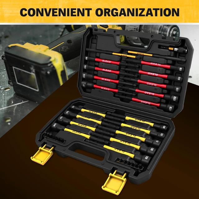 Alt view image 7 of 7 - Magnetic Nut Driver Bit Set, 35-Piece Extra Long Nut Driver Set for Impact Drill, Metric & SAE, PH1 & PH2 Screwdriver Bits 1/4 Drive Shank Adapter Extension, Durable for Professional Projects