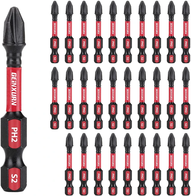 Main image of Impact Tough #2 Phillips 2 in. Insert Driver Bits,30Pack Bulk PH2 Screwdriver Bits Set