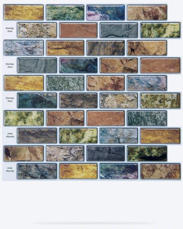 Alt view image 3 of 7 - 10-Pack Marble Peel and Stick Backsplash, 12 x 12 Inch, Vintage Color Strong Adhesion, Lightweight, Cuttable, Waterproof, Fadeless, Crack Resistant, for Kitchen, Bedroom, Ideal for Recently Moved