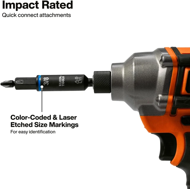 Alt view image 4 of 7 - 32527HD KNECT 11-in-1 HVAC Multi-Bit Screwdriver / Nut Driver, Impact Rated with Phillips, Slotted, Square, and Schrader Bits