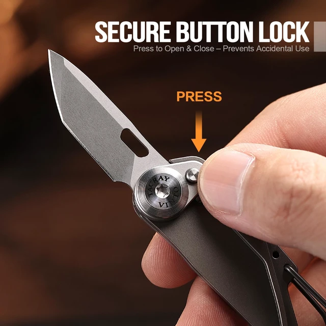 Alt view image 3 of 7 - Vinto 5-in-1 Pocket Multitool Folding Utility Knife for EDC CVG10 steel blade, 5-in-1 multitool, seatbelt cutter, bottle opener, G10 handle, compact EDC keychain tool