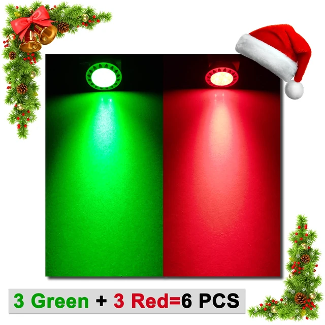 Alt view image 4 of 6 - Red Green MR16 Led Bulbs 12v Low Voltage for Landscape Christmas GU5.3 Replace 20W 35W 50W Halogen, 5W Red Green MR16 for Holiday Decoration Outdoor Landscape Lighting,38 Deg,6 Pack Mix