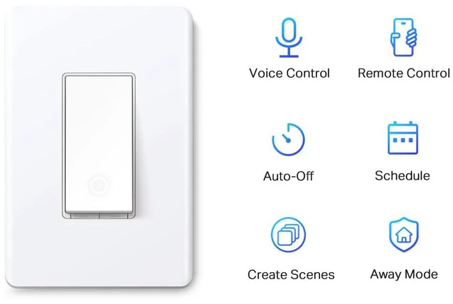 Alt view image 2 of 6 - Smart Light Switch, Single Pole, Need Neutral Wire, S500 2.4GHz Wi-Fi Light Switch Compatible with Alexa and Google Home, UL Certified, No Hub Required, White