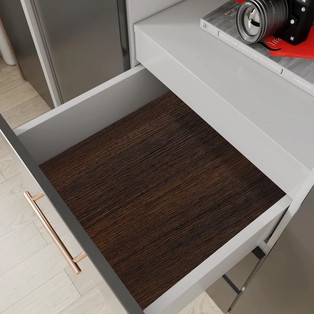 Alt view image 7 of 7 - Brown Wood Contact Paper Wood Grain Peel and Stick Countertops 17.7x276" Thick Walnut Wood Kitchen Cabinets Counter Top Covers Self Adhesive Waterproof Wallpaper Vinyl for Table Desk Shelf