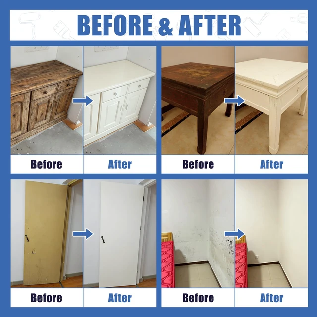 Alt view image 5 of 7 - All-in-One Paint - Multi Surface Ivory White Paint - Furniture and Cabinet for Interior/Exterior - No Sanding, Quick Drying, Perfect for Wood, Wall, Metal and More, 16 Oz