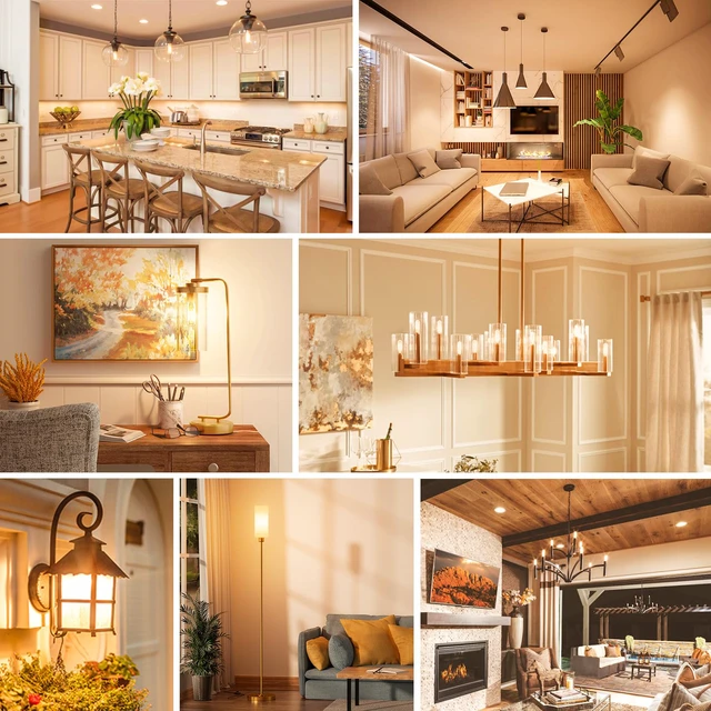Alt view image 7 of 7 - E12 Edison LED Light Bulbs 15 Watt Equivalent Candelabra, Dimmable 2200K Amber Warm White T6 Amber LED Bulbs 2W 150lm Vintage T25 for Chandelier Ceiling Fan, Tubular Small Filament Bulbs, 6 Packs