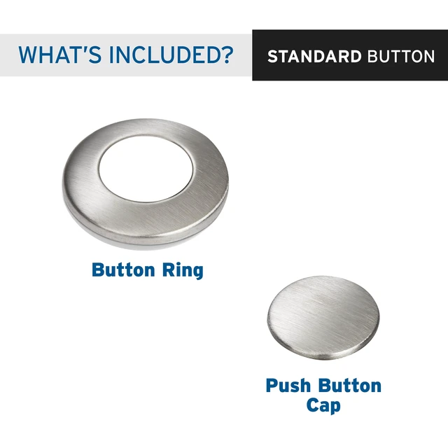 Alt view image 3 of 6 - Air Switch Decorative Button for Dual Outlet Garbage Disposal Air Switch Kit, STC-SN, Satin Nickel