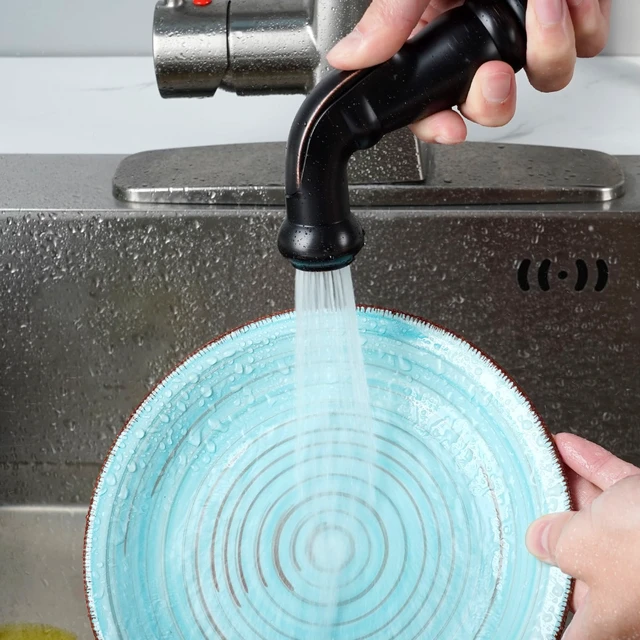 Alt view image 5 of 6 - Universal Sink Sprayer Attachment for Kitchen Faucet, Oil Rubbed Bronze NSF/ANSI/CAN 372 Certified, Side Sprayer Head Compatible with Delta, Moen, Kohler and Other OEM Brands Pull Out Spray Head