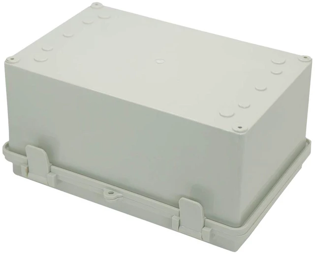 Alt view image 3 of 7 - Junction Box ABS Plastic Dustproof Waterproof IP65 Electrical Boxes Hinged Shell Outdoor Universal Project Enclosure with 2 Cable Glands 11.42 x 7.48 x 5.51 Inch (290x190x140mm)