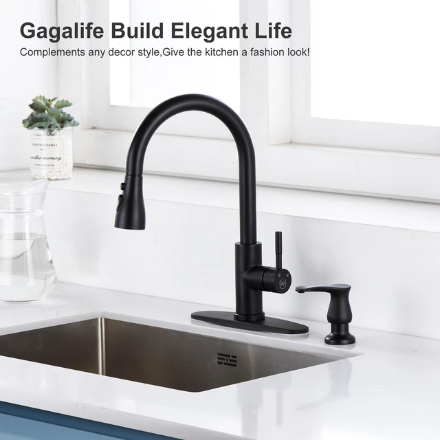 Alt view image 2 of 7 - Built in Soap Dispenser for Kitchen Sink with Bottle, Matte Black Mattle Black Kitchen Sink Soap Dispenser Pump with 17 OZ Bottle, Lotion Dispenser, Refill from The Top, G086B