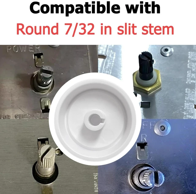 Alt view image 2 of 6 - 10 PCS RK-WH Rotary Dimmer Knob Replacement for Rotary Dimmer Switch,Fan Control,White