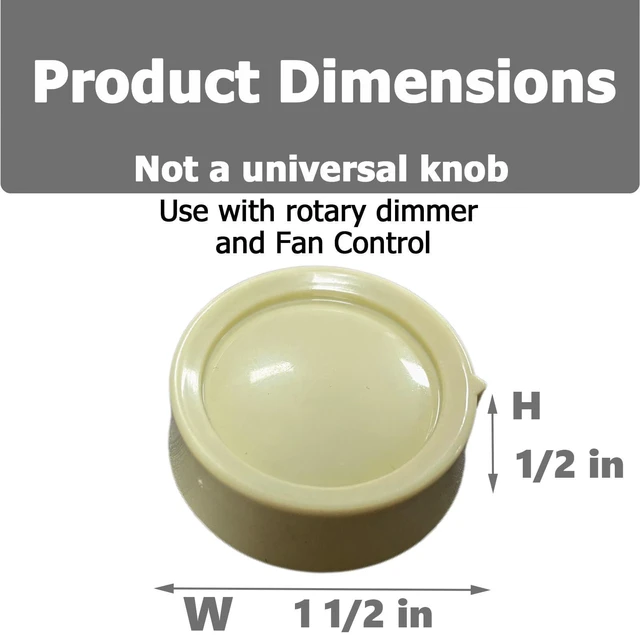 Alt view image 2 of 5 - 10 PCS RK-IV Rotary Dimmer Knob Replacement for Rotary Dimmer Switch,Fan Control,Ivory