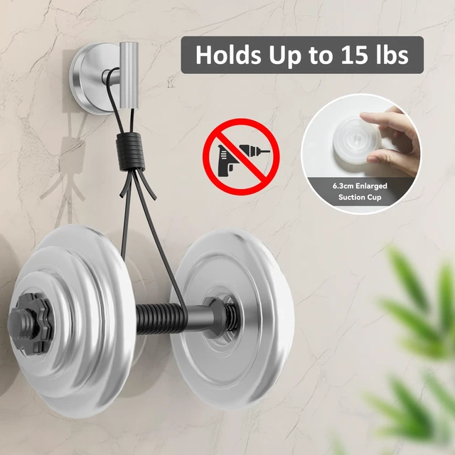 Alt view image 2 of 7 - Suction Cup Hooks for Shower, Shower Hooks for Inside Shower, No Drill Towel Hooks for Bathroom, Removable Suction Hooks for Glass, Mirror, Tile, Waterproof, Rustproof Silver (2 Pack)