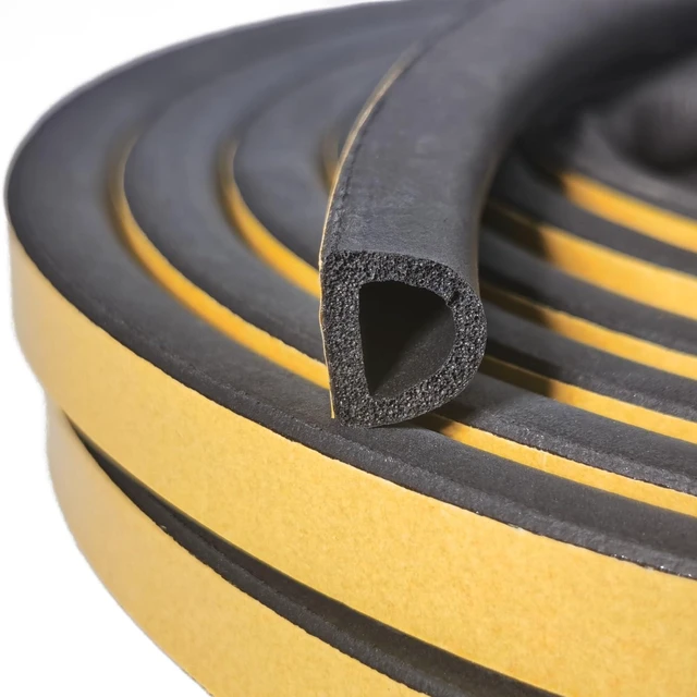 Main image of Weather Stripping Seal Strip for Doors/Windows 18 Feet, Self-Adhesive Backing Seals Large Gap (from 5/16 inch to 15/32 inch), Easy Cut to Size