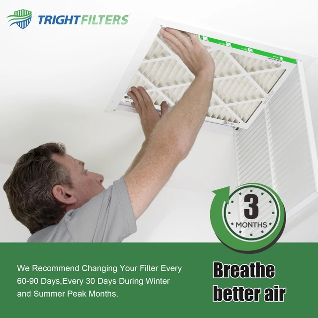 Alt view image 7 of 7 - 14x14x1 Air Filter 4 Pack, MERV 11 Dust & Pet Dander Defense Electrostatic Pleated HVAC AC Furnace Filters Replacement for Home (Actual Size 13.78x13.78x0.79 in)