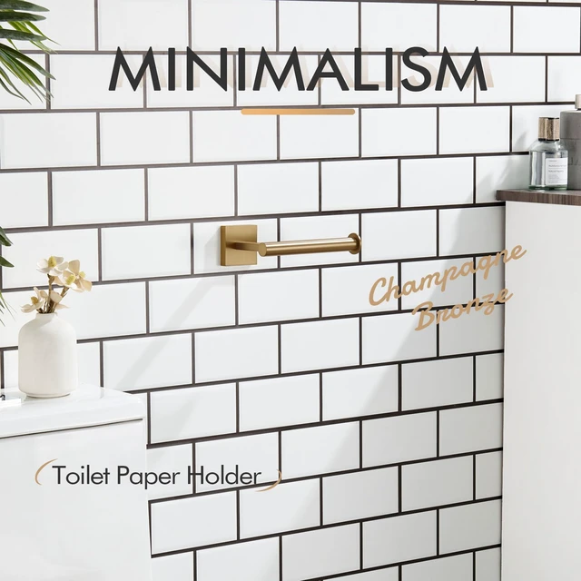 Alt view image 3 of 7 - Toilet Paper Holder Toilet Roll Holders Hold Mega Rolls Kitchen Bathroom Tissue Paper Dispenser Champagne Bronze Stainless Steel, B2008CPG