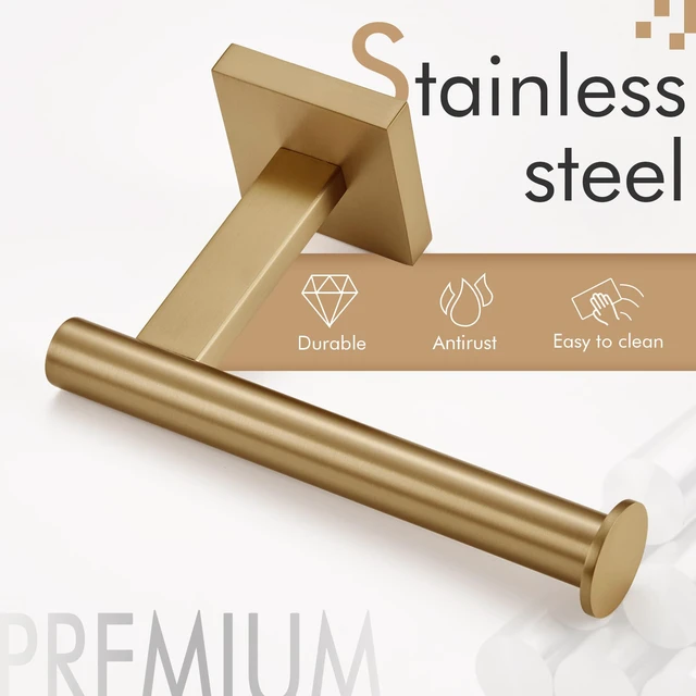 Alt view image 4 of 7 - Toilet Paper Holder Toilet Roll Holders Hold Mega Rolls Kitchen Bathroom Tissue Paper Dispenser Champagne Bronze Stainless Steel, B2008CPG