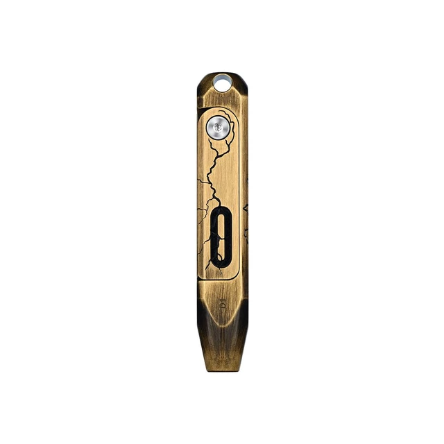 Alt view image 2 of 7 - Otacle D1 Cracked Brass 9-in-1 Small EDC Pocket Screwdriver Multi-Bit Pocket Screwdriver with Concealed Bit Storage, S2 Steel Magnetic Bits for Work & Daily Use