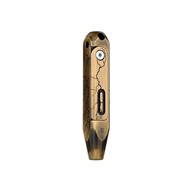 Alt view image 3 of 7 - Otacle D1 Cracked Brass 9-in-1 Small EDC Pocket Screwdriver Multi-Bit Pocket Screwdriver with Concealed Bit Storage, S2 Steel Magnetic Bits for Work & Daily Use
