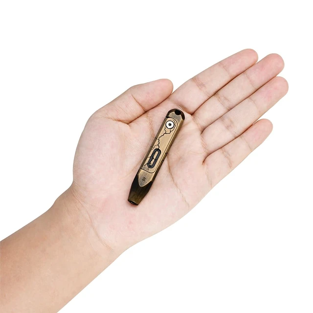 Alt view image 6 of 7 - Otacle D1 Cracked Brass 9-in-1 Small EDC Pocket Screwdriver Multi-Bit Pocket Screwdriver with Concealed Bit Storage, S2 Steel Magnetic Bits for Work & Daily Use