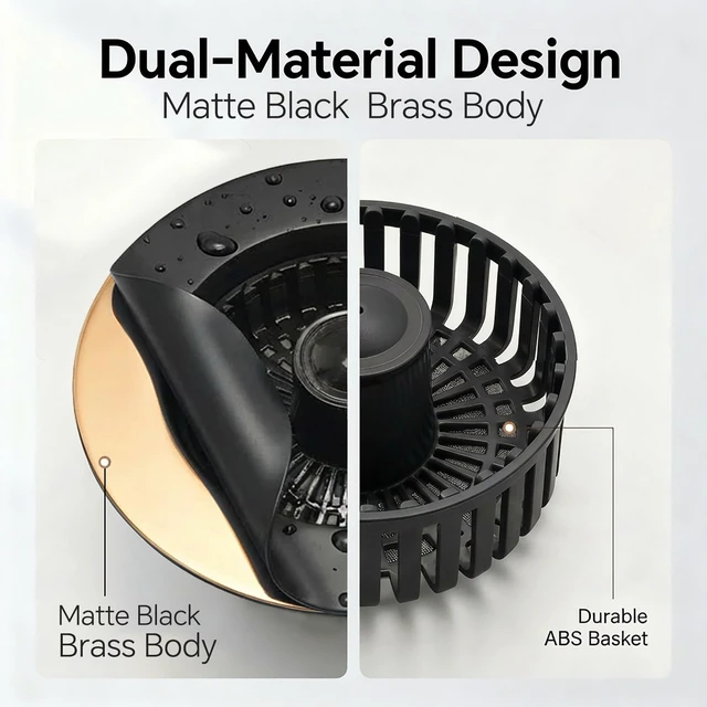 Alt view image 4 of 7 - Kitchen Sink Stopper, 3 in 1 Pop Up Kitchen Sink Drain Strainer, with an Extra Basket Strainer, Sink Drain Stopper for US Standard 3-1/2 Inch, Brass Material Electroplate (Black)