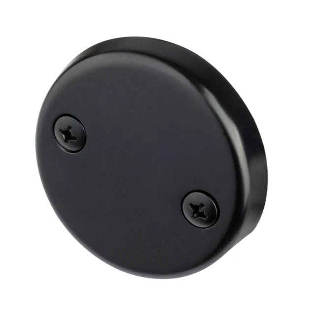 Alt view image 3 of 7 - Tip-Toe Bathtub Drains Trim Set with Two-Hole Overflow Faceplate, Replacement Bath Drain Trim Kit with 2-Hole Overflow Faceplate and Universal Fine/Coarse Thread (MATT Black)