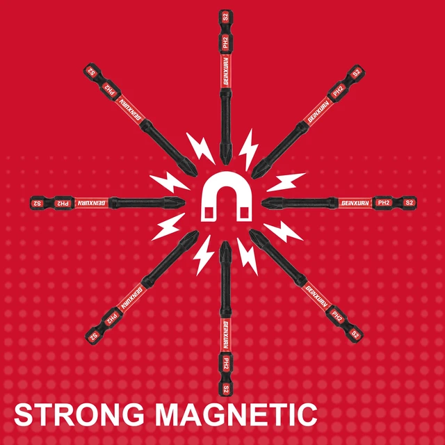Alt view image 7 of 7 - Impact Tough #2 Phillips 3 in. D2 Steel Long Extension Insert Driver Bits,30Pack 1/4 Inch Hex Shank Long Cross Magnetic PH2 Screwdriver Bits Set