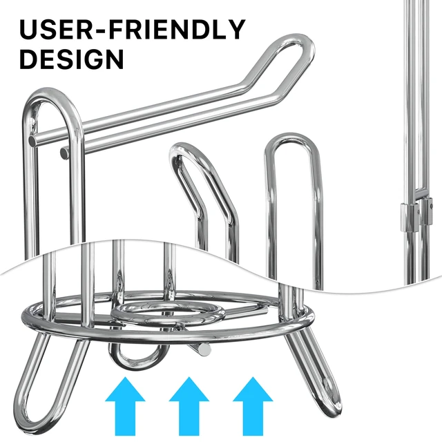 Alt view image 6 of 7 - Bathroom Toilet Paper Storage Holder Stand Shelf, Chrome 4 Paper Rolls, 7.25" x 7.25" x 23.5", Wired