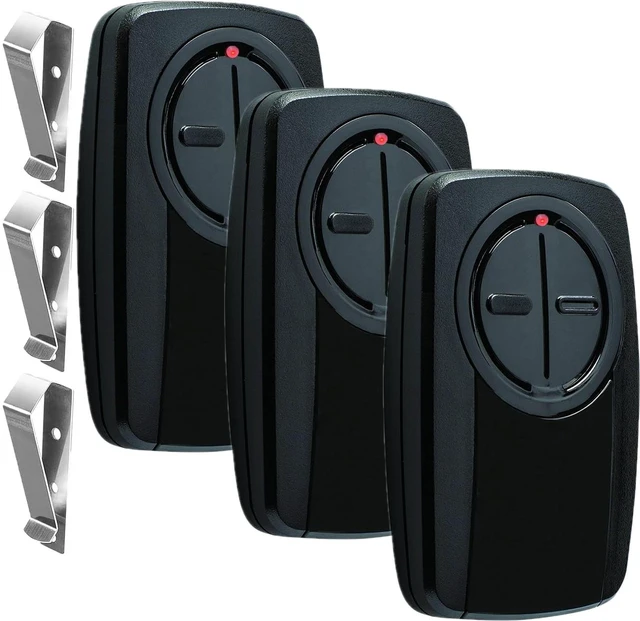 Main image of 380UT Chamberlain klik5u-bk2 klik3u-bk Universal Garage Door Opener RemoteBlack380ut/375ut 3PC