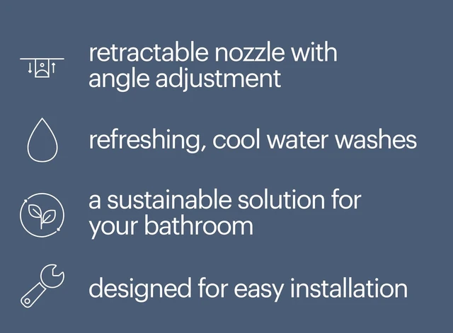 Alt view image 2 of 7 - Fresh Spa Adjustable, Bidet Attachment FSA-15 for Toilet Seats with Adjustable Single Nozzle, Side Arm Control, Thin Profile, White (Ambient Temperature)