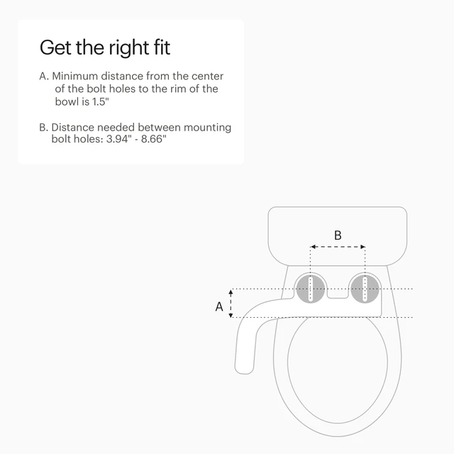 Alt view image 5 of 7 - Fresh Spa Adjustable, Bidet Attachment FSA-15 for Toilet Seats with Adjustable Single Nozzle, Side Arm Control, Thin Profile, White (Ambient Temperature)
