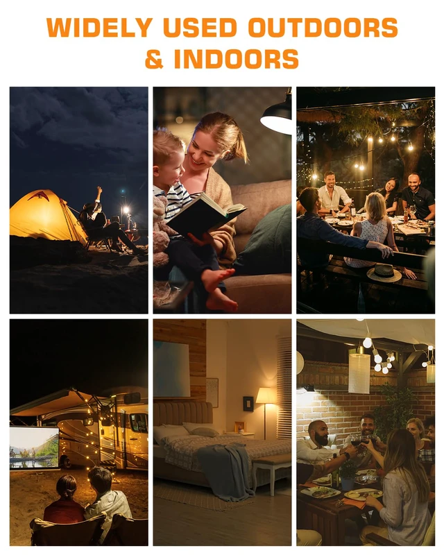 Alt view image 7 of 7 - CordlessGlow 15W A19 Rechargeable Light Bulbs with Remote, 3 Color Temperatures + Dimmable Battery Powered Light Bulbs,up to 24 Hours