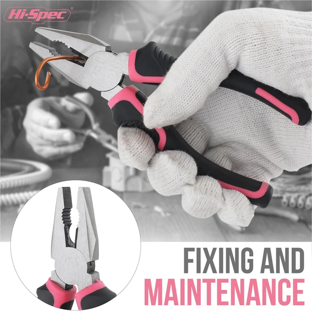 Alt view image 4 of 7 - Mini Tool Kit for College Dorm, Home and Office DIY, Pink 13pc, everyday fixes made easier, organized portable storage, beginner-friendly selection, apartment and office tasks, tidy