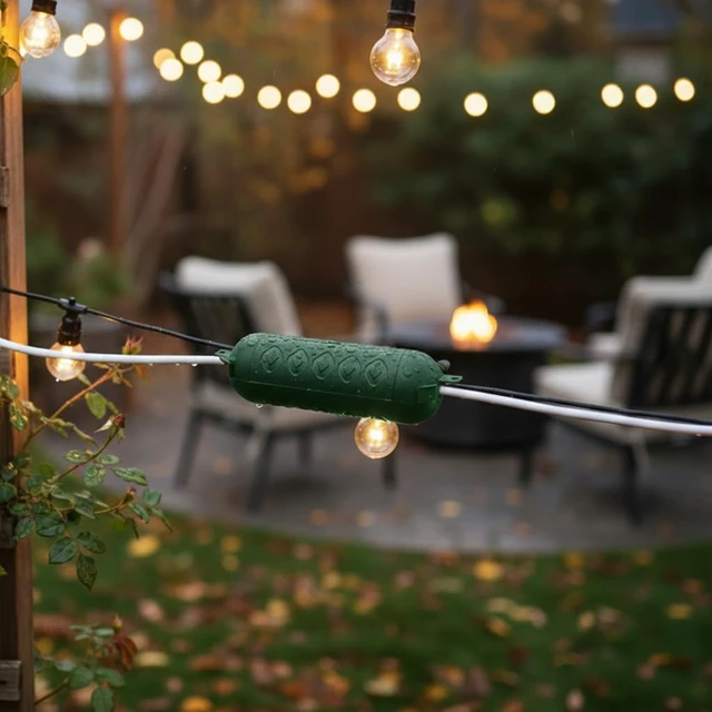 Alt view image 5 of 7 - 6 Pack Green Outdoor Extension Cord Cover, Waterproof Plug Protector IP44 Weather Resistant, Cord Connection Protection, Fits Outdoor Plugs, Perfect for Christmas Lights and Decorations