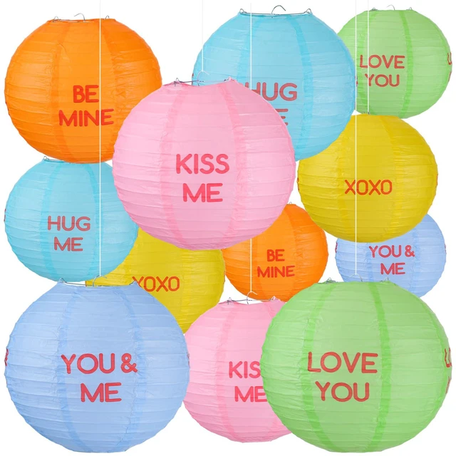 Main image of 12 Pcs Pastel Paper Lanterns 10" Lovely Fresh Color Hanging Lanterns for Classroom Birthday Wedding Ceiling, Back to School Party, Assorted Pastel Colors Set, Round Paper Decor