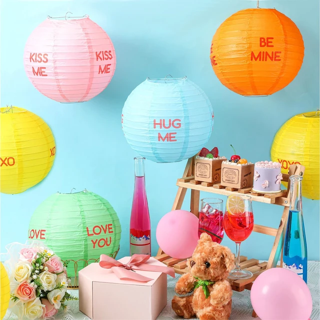 Alt view image 2 of 7 - 12 Pcs Pastel Paper Lanterns 10" Lovely Fresh Color Hanging Lanterns for Classroom Birthday Wedding Ceiling, Back to School Party, Assorted Pastel Colors Set, Round Paper Decor
