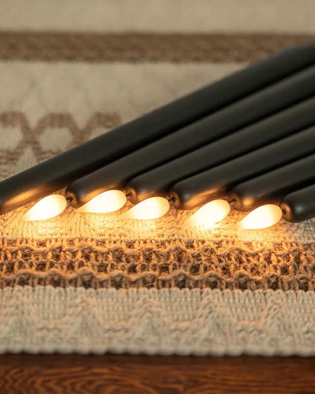 Alt view image 3 of 7 - 12 Pcs Black Flameless Taper Candles Flickering, NO Remote, 11 Inches Taper Candles Battery Operated, Realistic Electric LED Candlesticks Made of Plastic for Halloween Party Home Decor